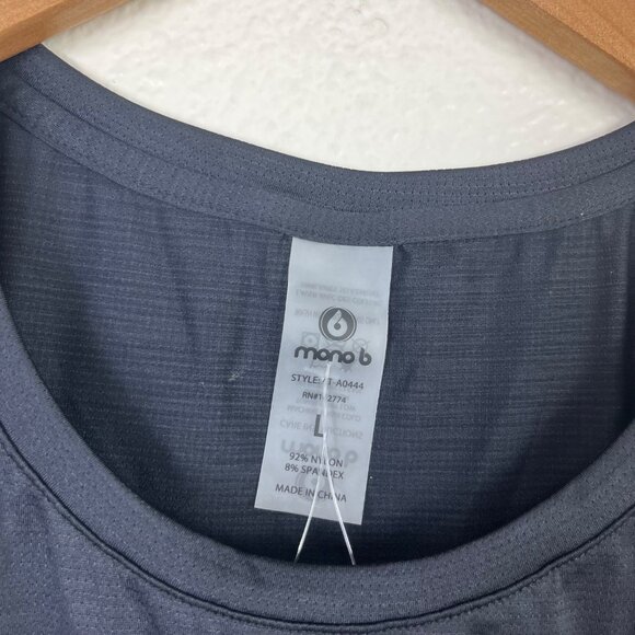 Mono B Athletic Sleeveless Wide Tank Opening Shirt Black NWT Women’s Size L - Picture 5 of 6